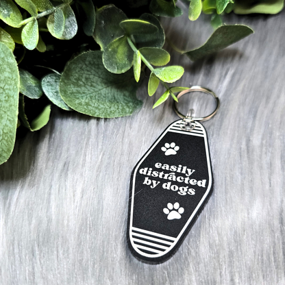 Easily Distracted by Dogs - Acrylic Keychain