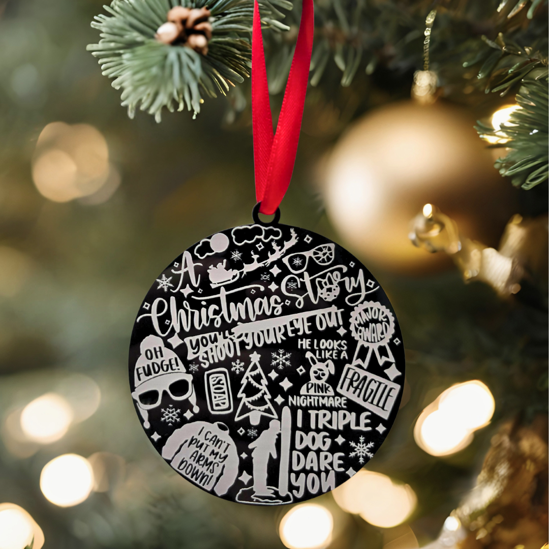 Christmas Story Inspired Collage Ornament