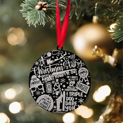 Christmas Story Inspired Collage Ornament