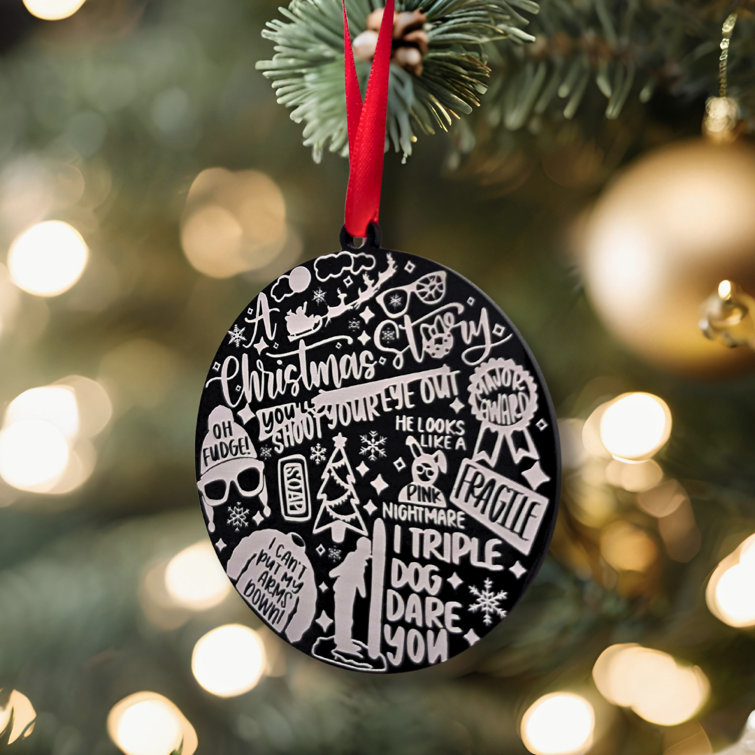 Christmas Story Inspired Collage Ornament