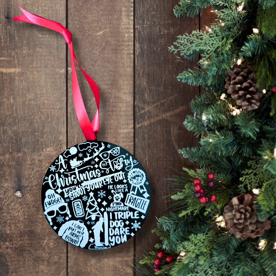 Christmas Story Inspired Collage Ornament