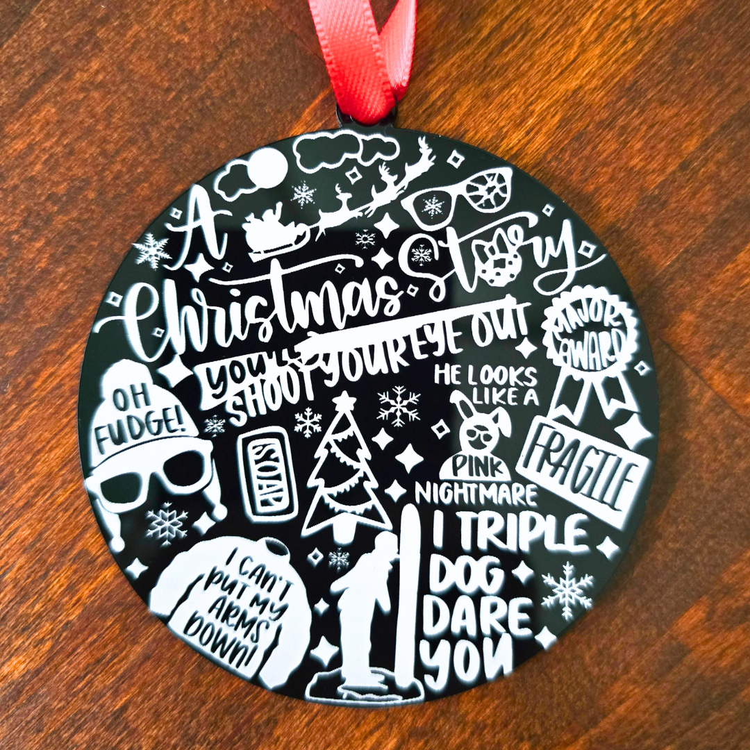 Christmas Story Inspired Collage Ornament
