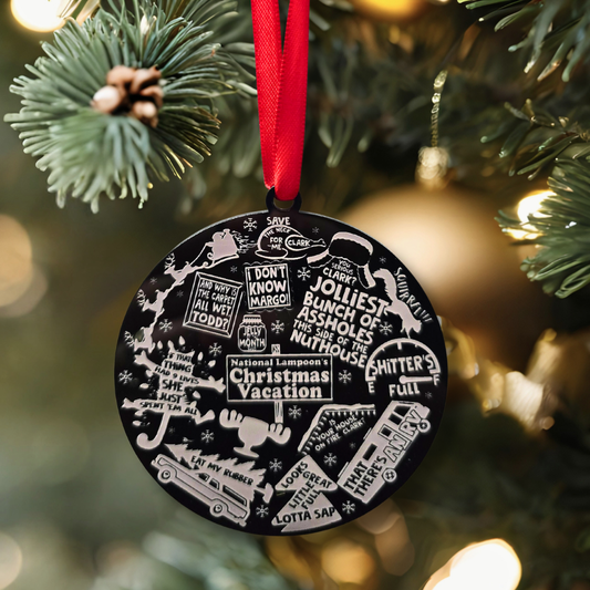 Christmas Vacation Inspired Collage Ornament