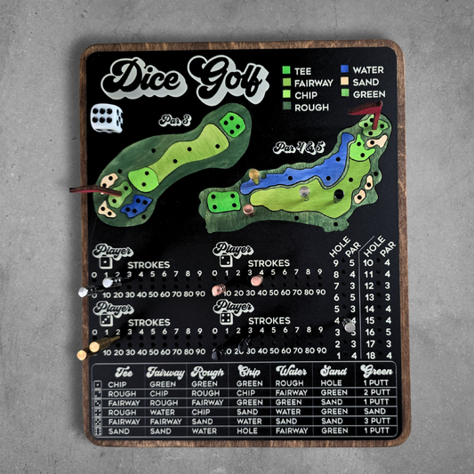 Dice Golf Game Board