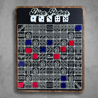 Dice Poker Game Board