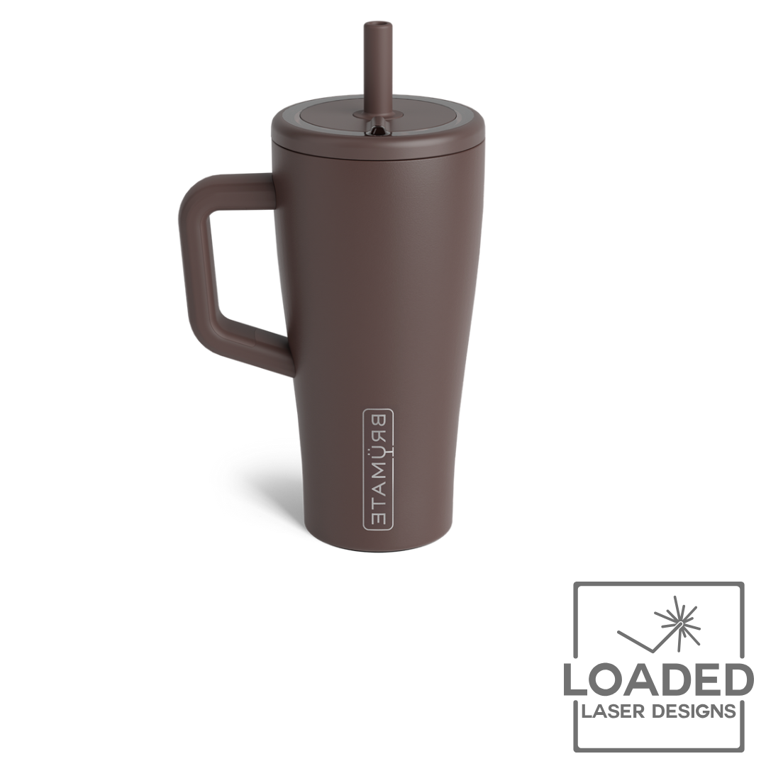 Laser engraved Brumate Era leakproof straw tumbler with custom engraving | Loaded Laser Designs