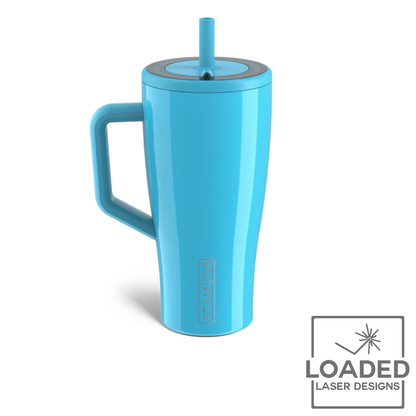 Laser engraved Brumate Era leakproof straw tumbler with custom engraving | Loaded Laser Designs