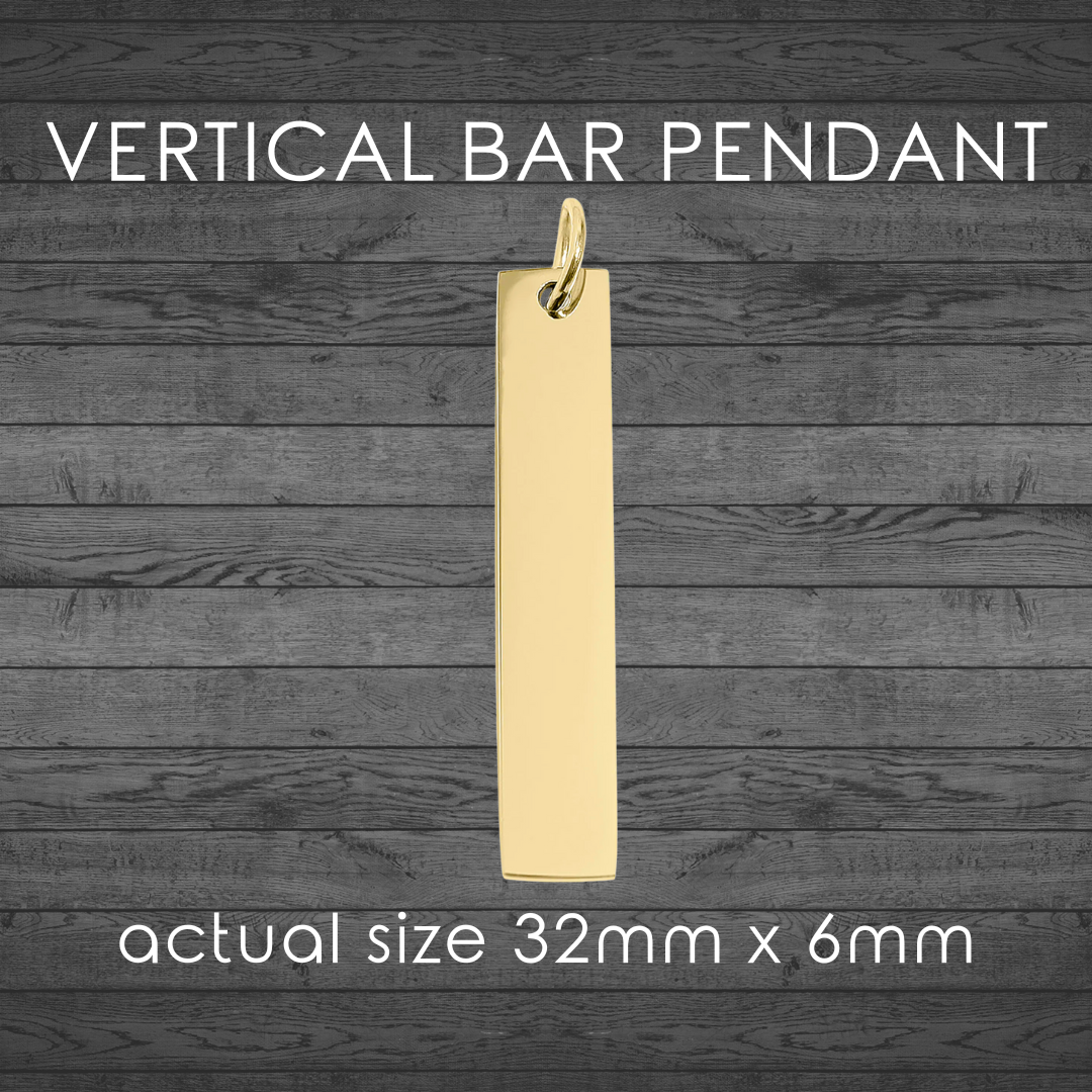 Gold Bar Pendants - Blank