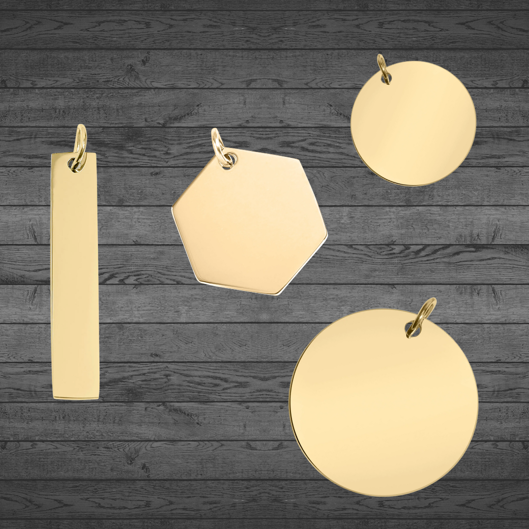 Gold Small Circle Pendants - Blank
