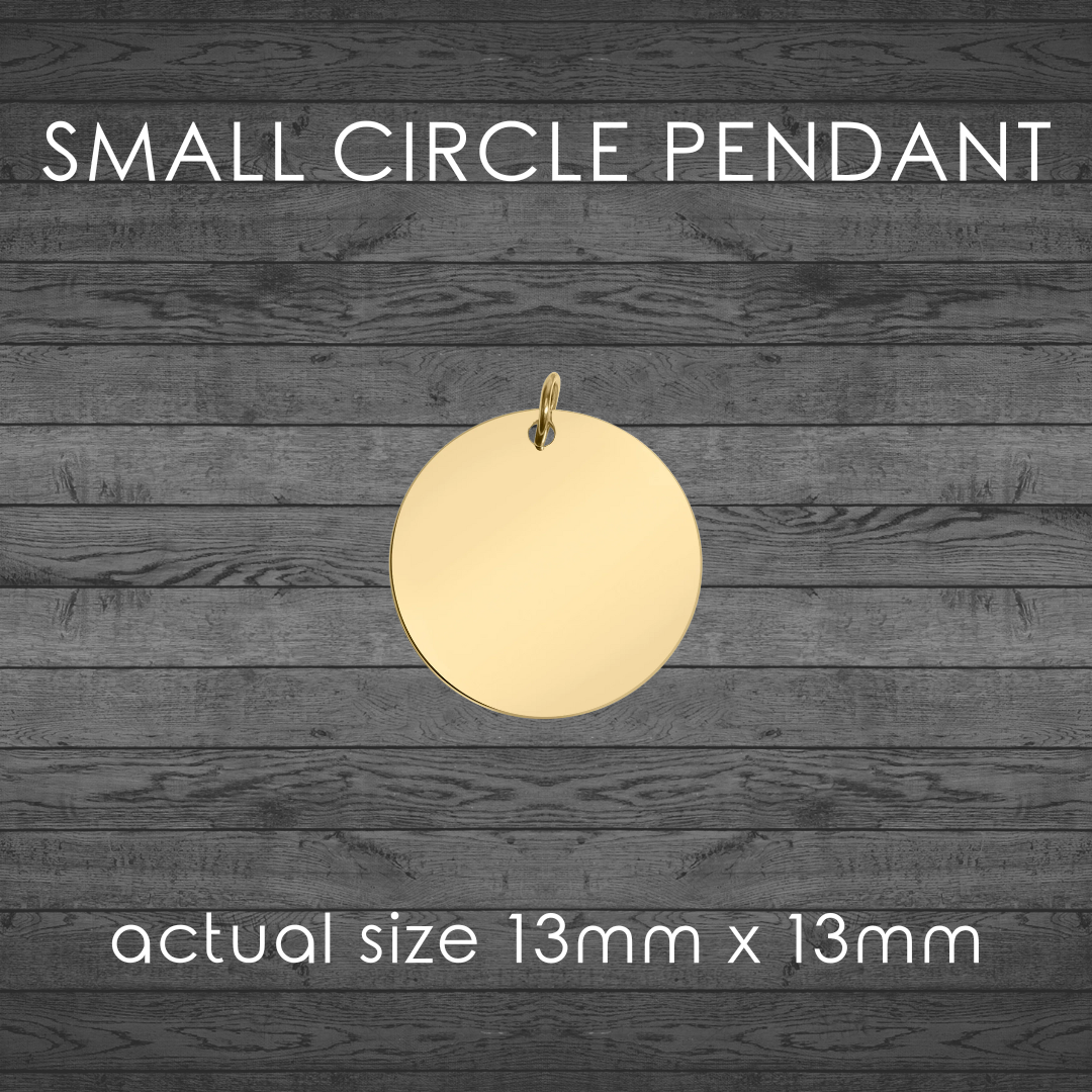 Gold Small Circle Pendants - Blank