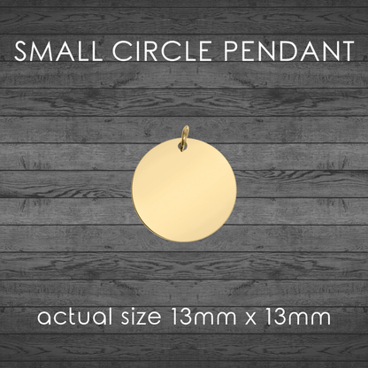 Gold Small Circle Pendants - Blank