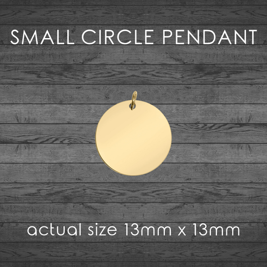 Gold Small Circle Pendants - Blank