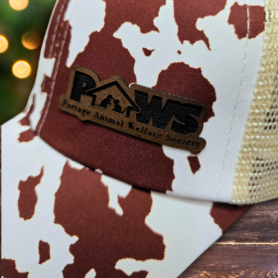 PAWS Distressed Ponytail Hat