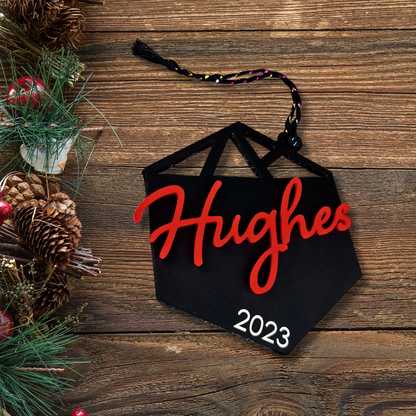 PAWS Custom Geometric Ornament - 3D Name