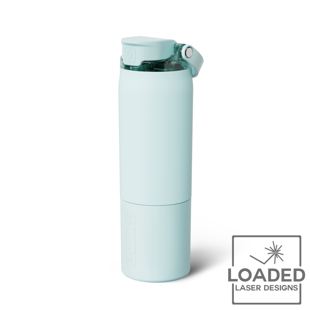 Laser engraved Brumate Rise water bottle with custom engraving | Loaded Laser Designs