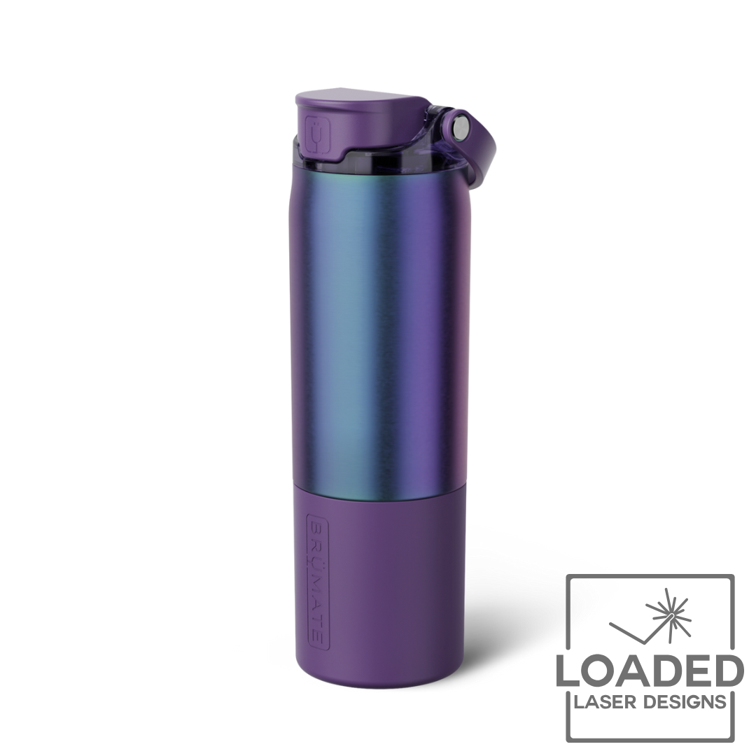 Laser engraved Brumate Rise water bottle with custom engraving | Loaded Laser Designs