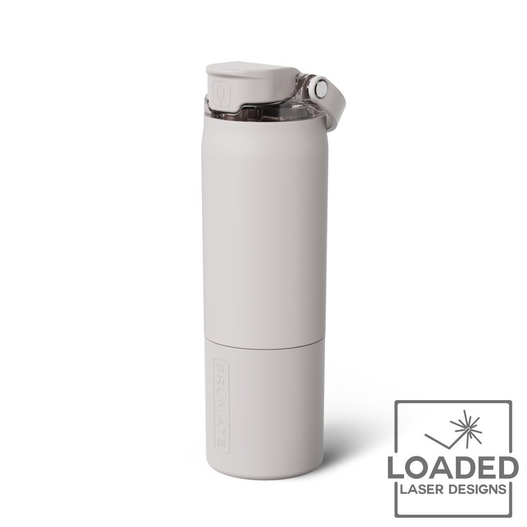 Laser engraved Brumate Rise water bottle with custom engraving | Loaded Laser Designs