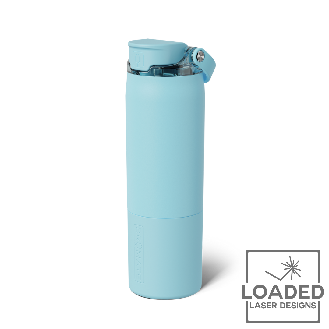 Laser engraved Brumate Rise water bottle with custom engraving | Loaded Laser Designs