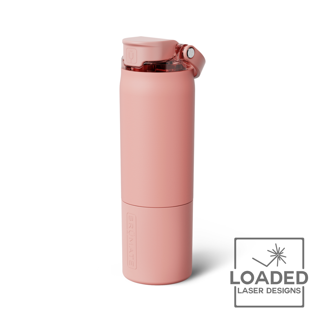 Laser engraved Brumate Rise water bottle with custom engraving | Loaded Laser Designs