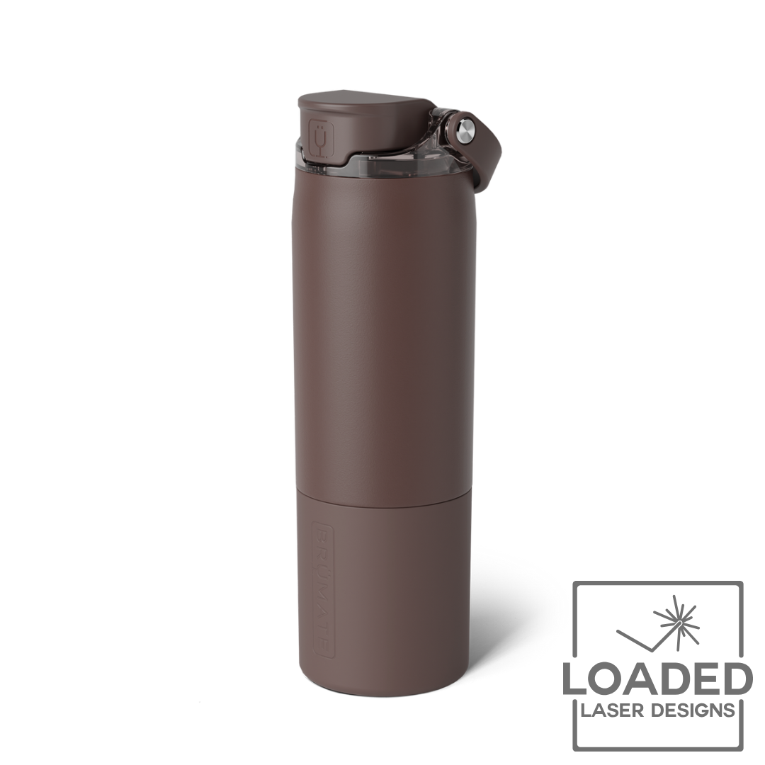 Laser engraved Brumate Rise water bottle with custom engraving | Loaded Laser Designs
