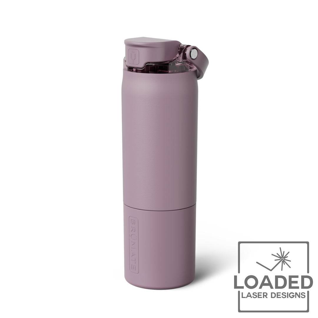 Laser engraved Brumate Rise water bottle with custom engraving | Loaded Laser Designs
