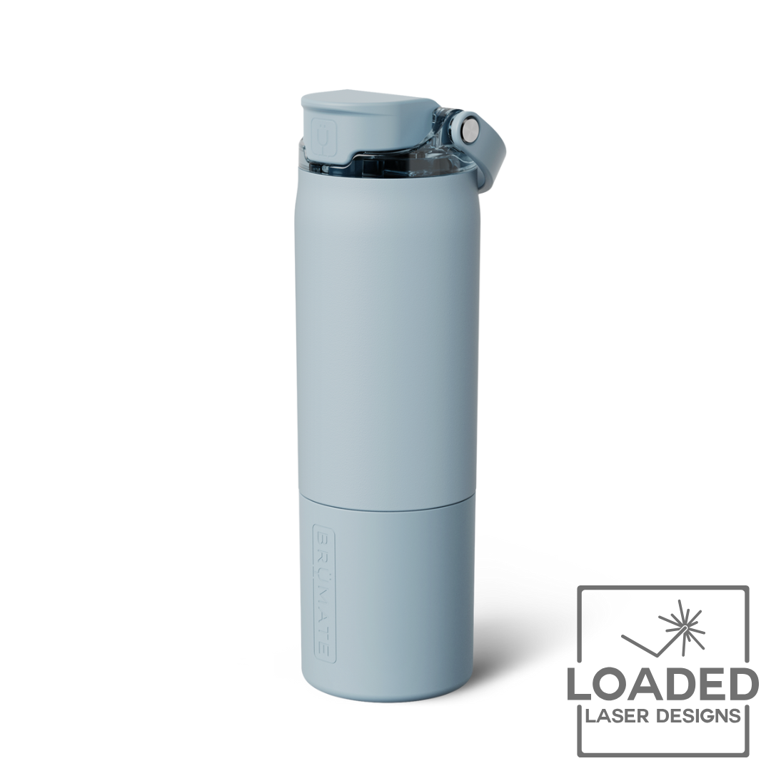 Laser engraved Brumate Rise water bottle with custom engraving | Loaded Laser Designs
