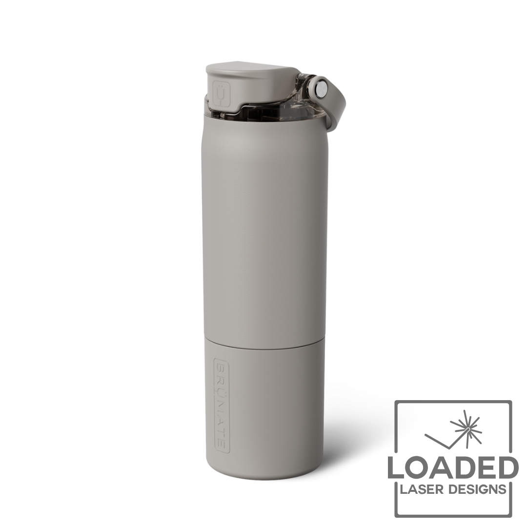 Laser engraved Brumate Rise water bottle with custom engraving | Loaded Laser Designs