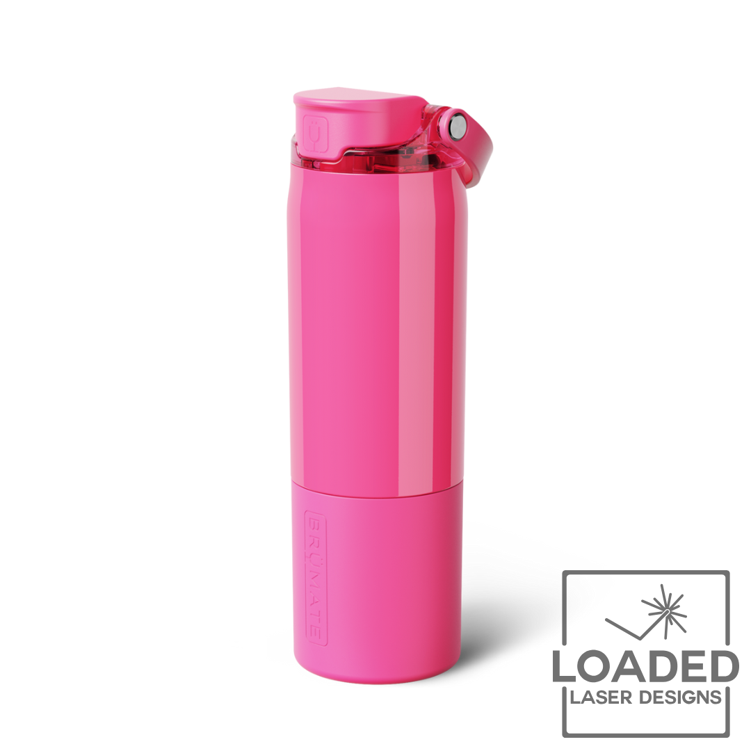 Laser engraved Brumate Rise water bottle with custom engraving | Loaded Laser Designs