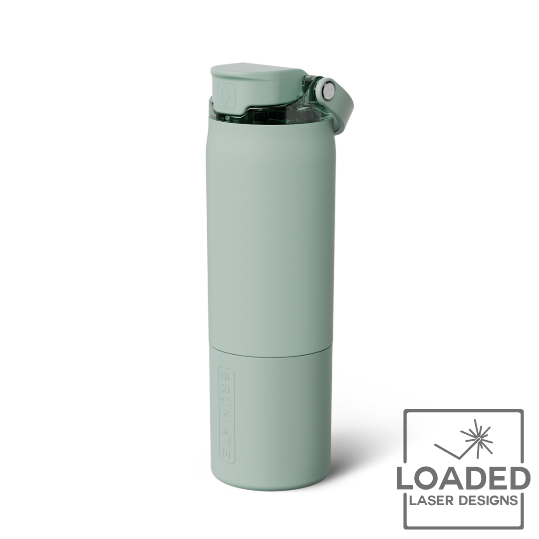Laser engraved Brumate Rise water bottle with custom engraving | Loaded Laser Designs