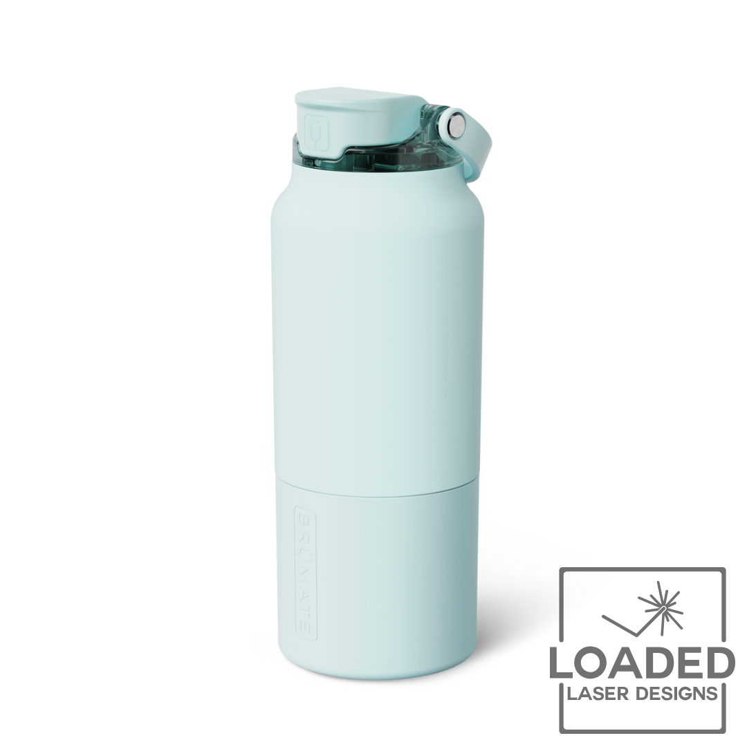 Laser engraved Brumate Rise water bottle with custom engraving | Loaded Laser Designs