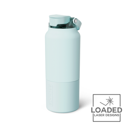 Laser engraved Brumate Rise water bottle with custom engraving | Loaded Laser Designs