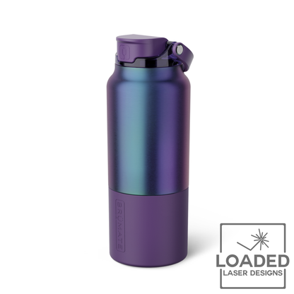 Laser engraved Brumate Rise water bottle with custom engraving | Loaded Laser Designs