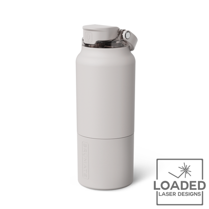 Laser engraved Brumate Rise water bottle with custom engraving | Loaded Laser Designs