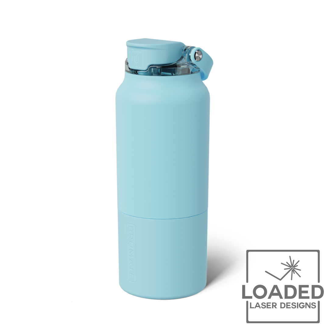 Laser engraved Brumate Rise water bottle with custom engraving | Loaded Laser Designs