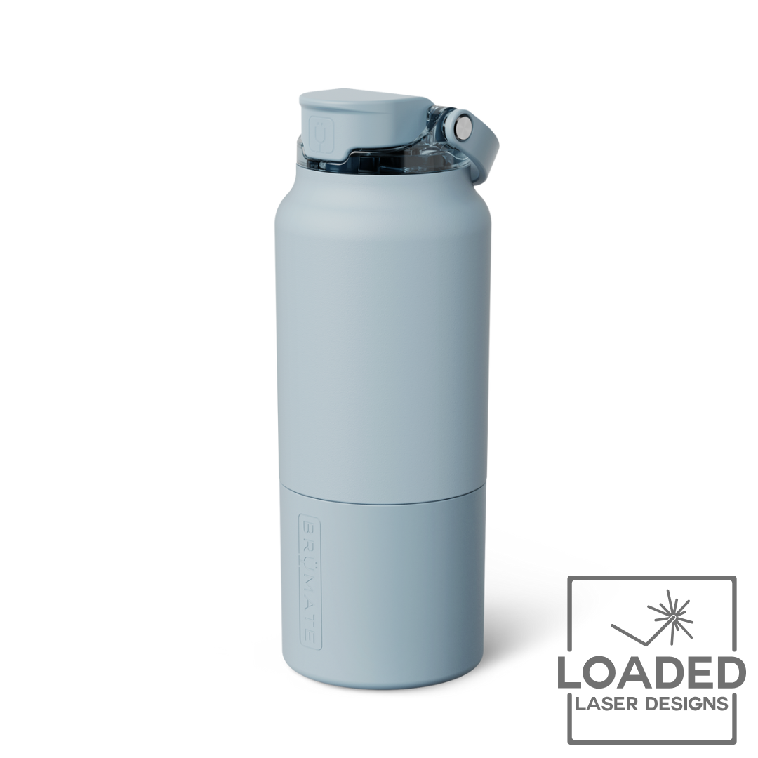 Laser engraved Brumate Rise water bottle with custom engraving | Loaded Laser Designs