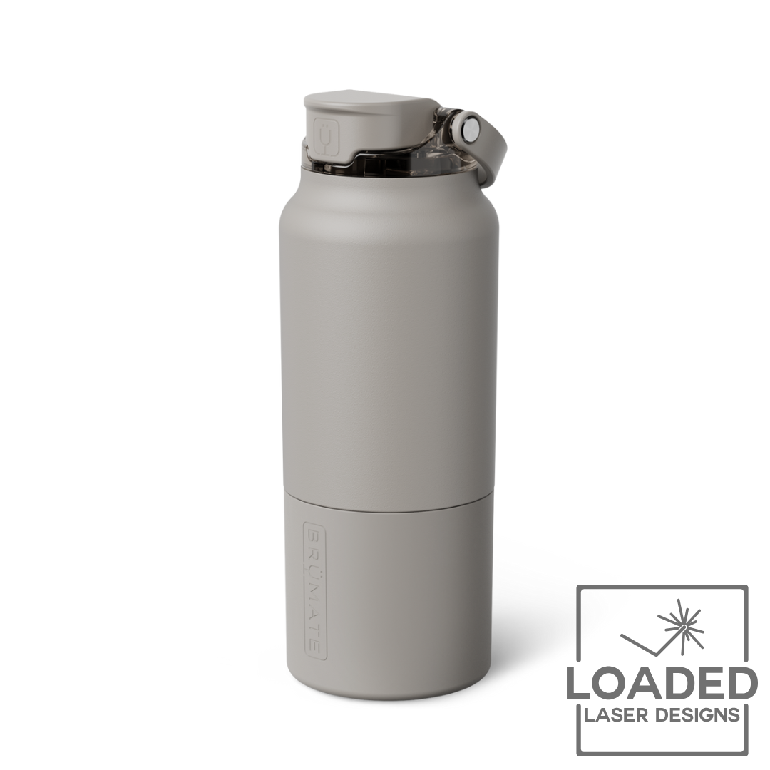 Laser engraved Brumate Rise water bottle with custom engraving | Loaded Laser Designs