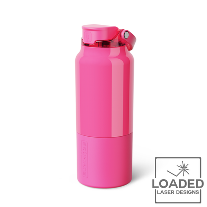 Laser engraved Brumate Rise water bottle with custom engraving | Loaded Laser Designs