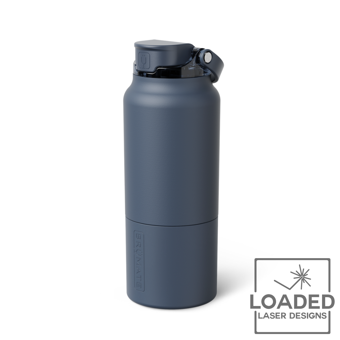 Laser engraved Brumate Rise water bottle with custom engraving | Loaded Laser Designs