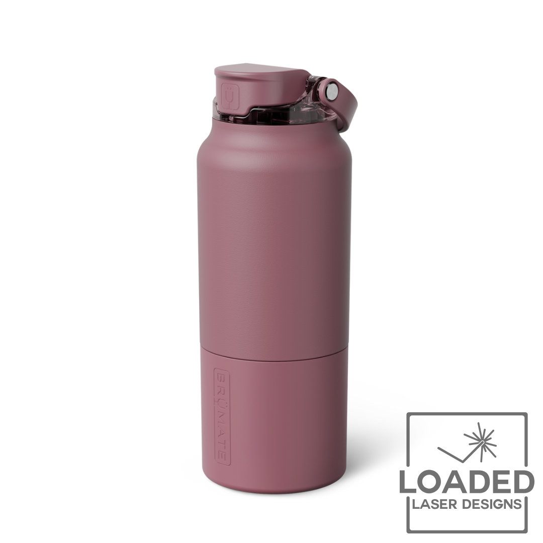 Laser engraved Brumate Rise water bottle with custom engraving | Loaded Laser Designs