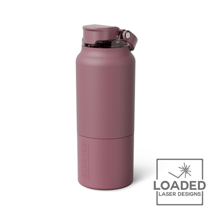 Laser engraved Brumate Rise water bottle with custom engraving | Loaded Laser Designs