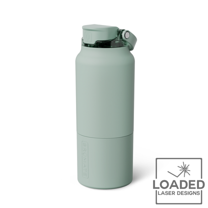 Laser engraved Brumate Rise water bottle with custom engraving | Loaded Laser Designs