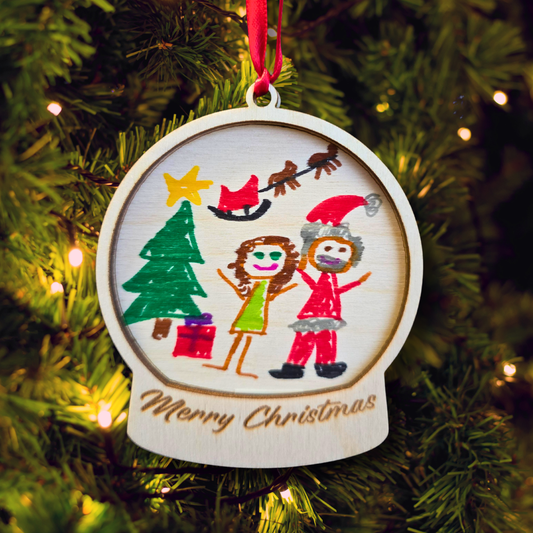 DIY Snow Globe Frame Ornament