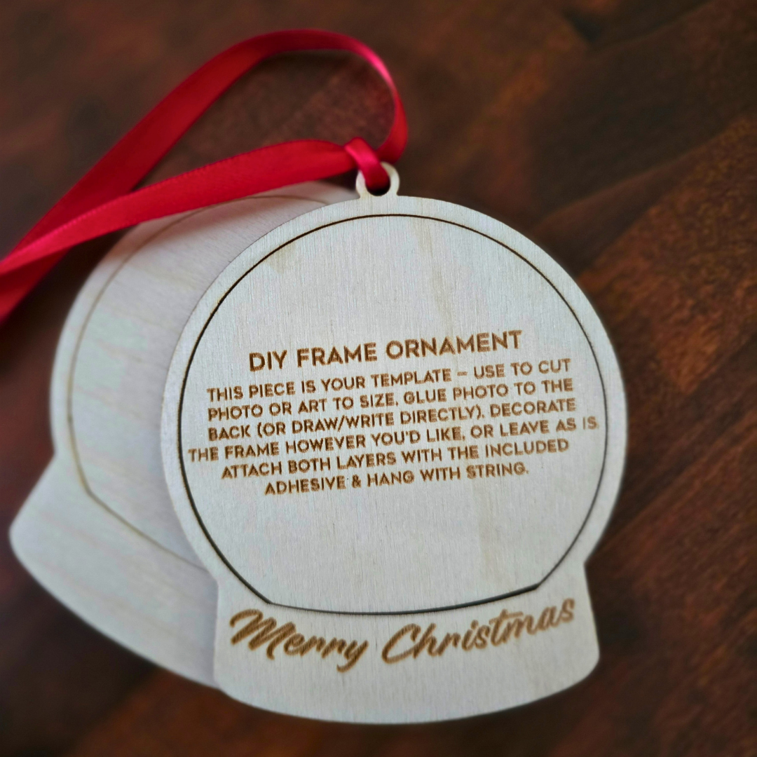 DIY Snow Globe Frame Ornament