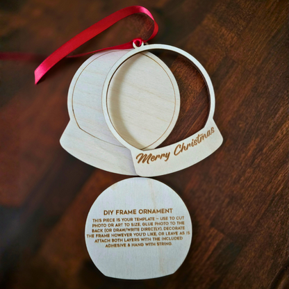DIY Snow Globe Frame Ornament