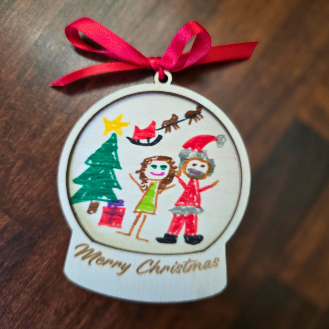 DIY Snow Globe Frame Ornament