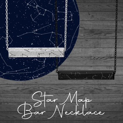Star Map Custom Engraved Bar Necklaces