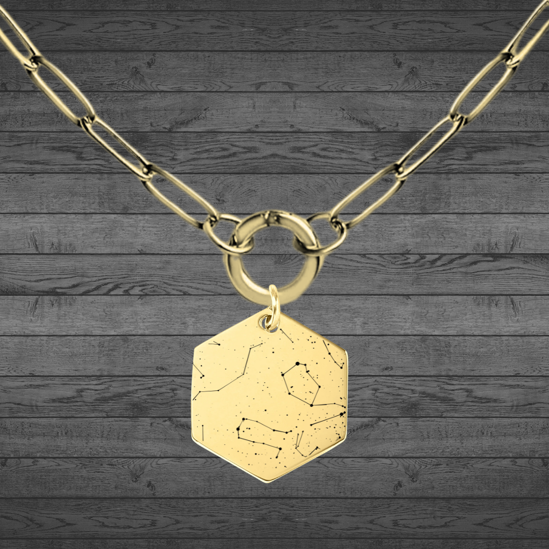 Star Map Custom Engraved Gold Pendants