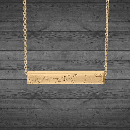 Star Map Custom Engraved Bar Necklaces