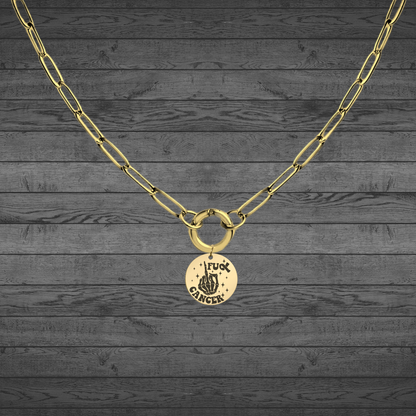 Text, Handwriting or Drawing Laser Engraved Gold Small Circle Pendant