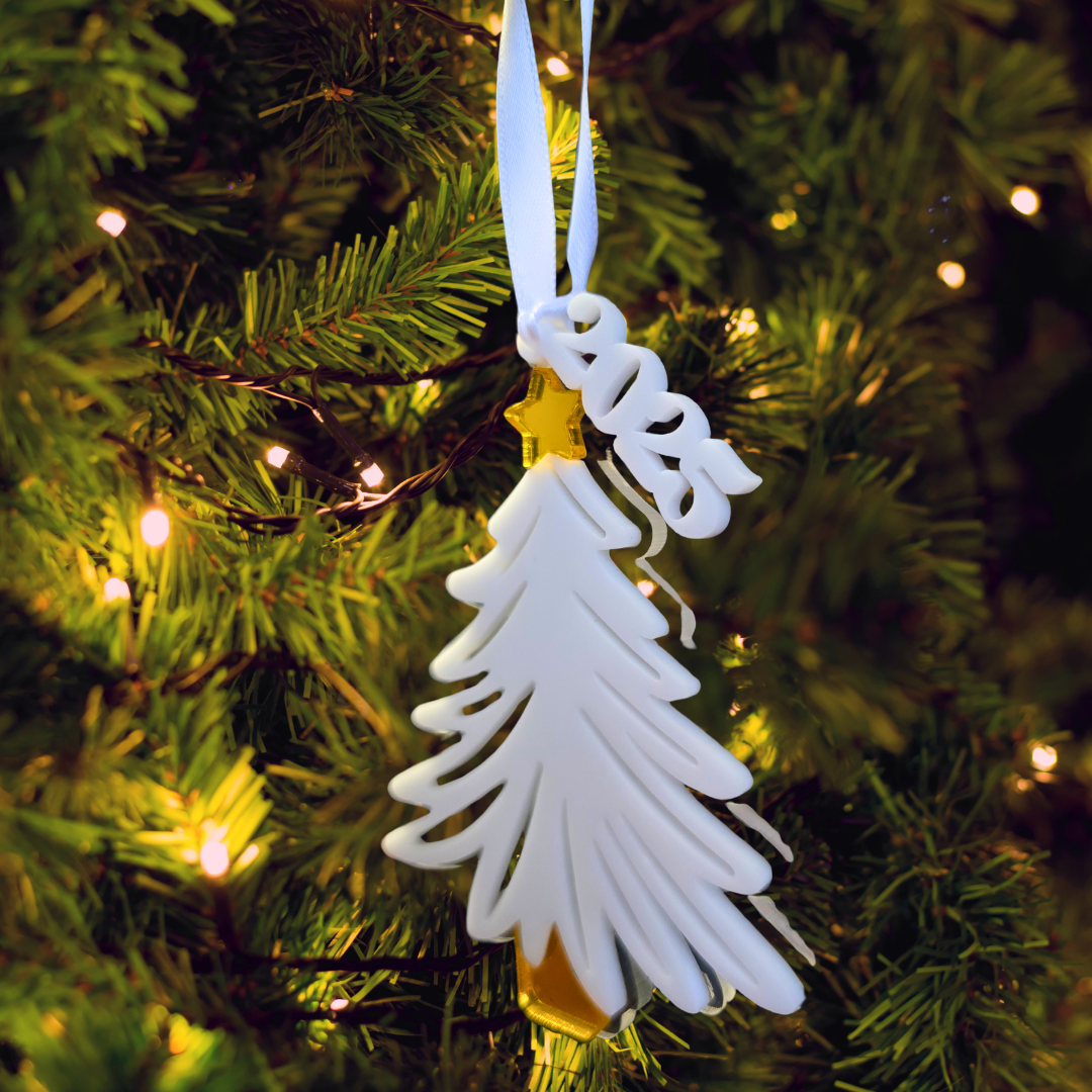 Modern Doodle Christmas Tree Ornament